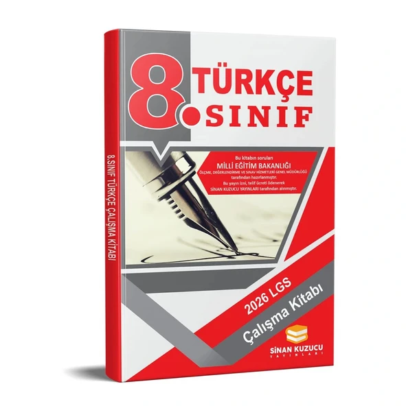 Sinan Kuzucu 8. Sınıf Türkçe Çalışma Kitabı 2026 Özel Baskı ürün görseli