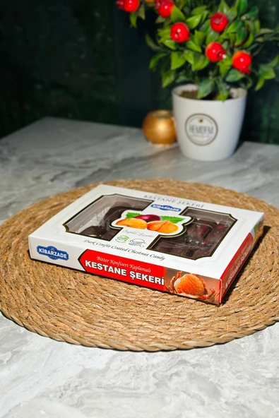 Bitter Çikolatalı Kestane Şekeri 240 gr , Bitter Çikolata Kaplamalı - Resim 5
