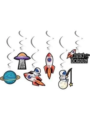 Nedi Uzay Sarkıt Süs 6"lı 21546 ürün görseli 1