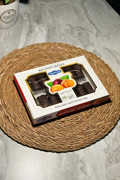 Bitter Çikolatalı Kestane Şekeri 240 gr , Bitter Çikolata Kaplamalı - Resim 3