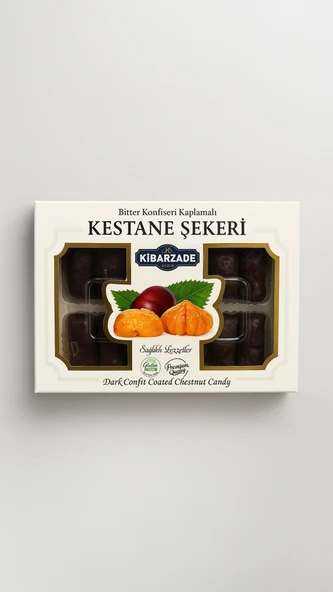 Bitter Çikolatalı Kestane Şekeri 240 gr , Bitter Çikolata Kaplamalı ürün görseli 1