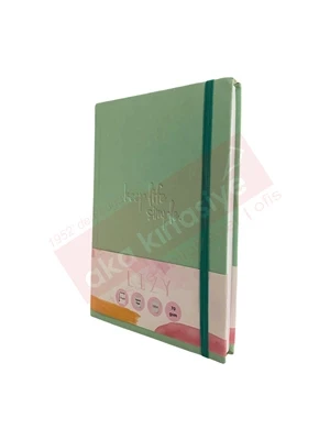 Lizy 17x24 Suni Deri Soft Model Klişeli Lastikli Defter Kareli Sft190sq ürün görseli 1