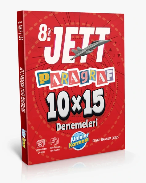 Ünlüler Karması 8. Jett Paragraf 10X15 Deneme Sınavı Yeni ürün görseli
