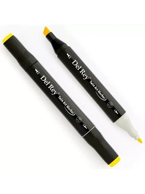 Del Rey Twin Çift Uçlu Marker Kalem Y35 Lemon Yellow ürün görseli 1