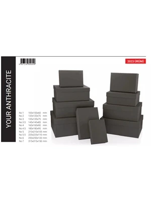 Gıpta Your Anthracite Dikdörtgen Hediye Kutusu No:2 Bx0899 ürün görseli 1