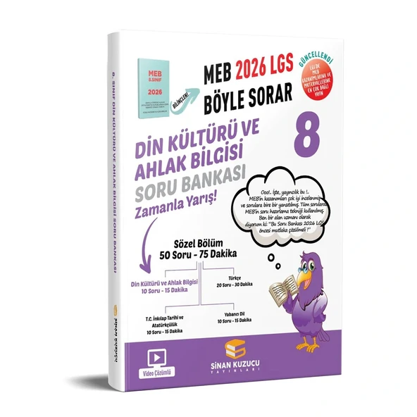 Sinan Kuzucu 2026 LGS 8. Sınıf Dİn Kültürü Soru Bankası ürün görseli