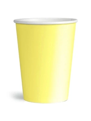 Nedi Karton Bardak 8"li Makaron Sarı 84534 ürün görseli 1