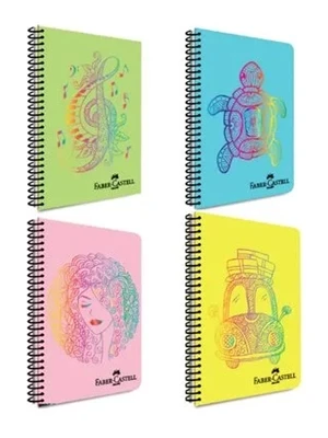 Faber Castell Faces A4 Pp Kapak Spiralli Defter Çizgili 120 Yp 5075000494 ürün görseli 1