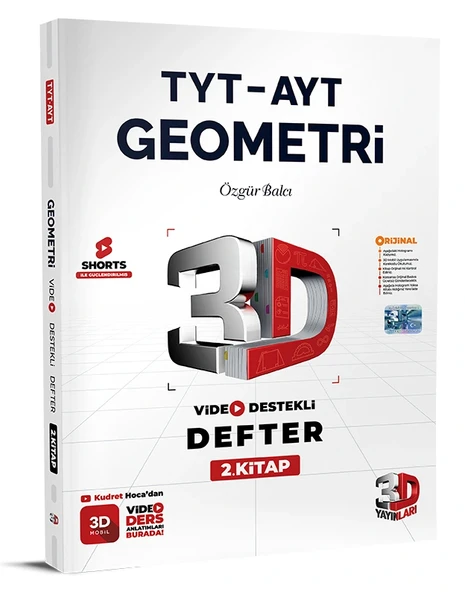 3D Yayınları TYT - AYT Geometri Video Destekli Defter 2. Kitap ürün görseli
