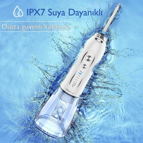 H2ofloss Şarjlı Kablosuz Ağız Duşu Diş Teli Temizleme (Resmi Distribütör Garantili) - Resim 6