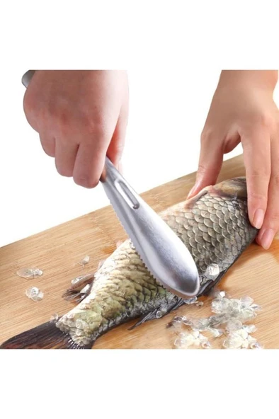 Balık Pulu Temizleyici Soyucu Kolay Balık Pul Derisi Temizleme Soyma Fırçası Bıçağı Çelik 23x3.5 cm ürün görseli 1
