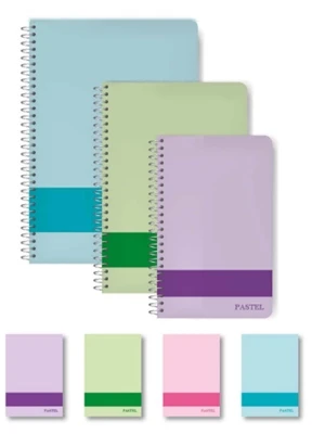 Elma Pastel 13x21 Sert Kapak Spiralli Defter Çizgisiz 100 Yp Mbh01-yec ürün görseli 1