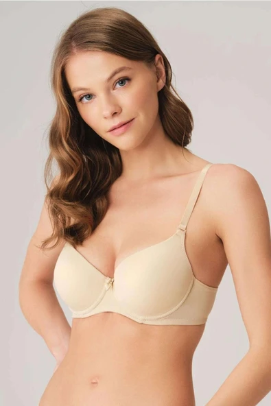 MDB Anıl Balenli Destekli Dolgulu Askıları Çıkabilen Günlük Klasik T-Shirt Sütyeni ürün görseli 1