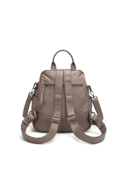 Yıkama Deri Sırt Askılı Kadın Çantası 21-K Barcelona 1908 - Resim 3