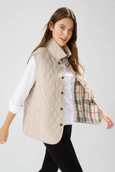 21437 DESEN KLASİK KAPİTONE YELEK - Resim 7