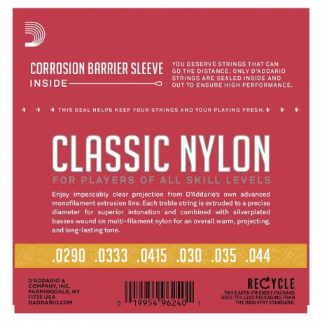 DADDARIO KLASİK GİTAR TEL SETİ  SILVERPLATED WOUND - Resim 2