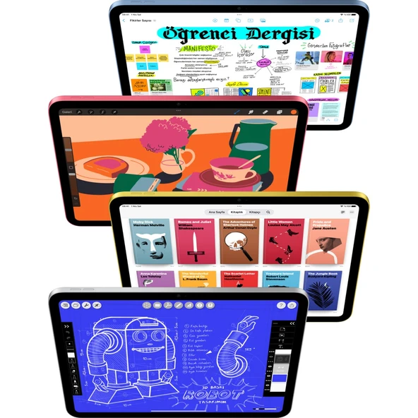 Apple iPad A16 11" 128 GB Wi-Fi Mavi Tablet (Apple Türkiye Garantili) - Resim 2