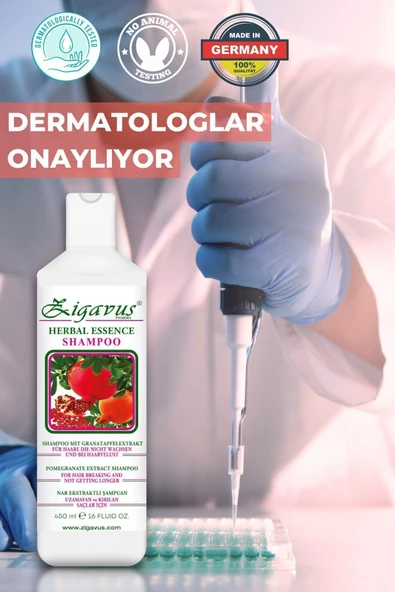 ZİGAVUS Hızlı Saç Uzatmaya Yardımcı Narlı Şampuan, Kırılan Saçlar Için Onarıcı Bakım 450ml - Resim 5