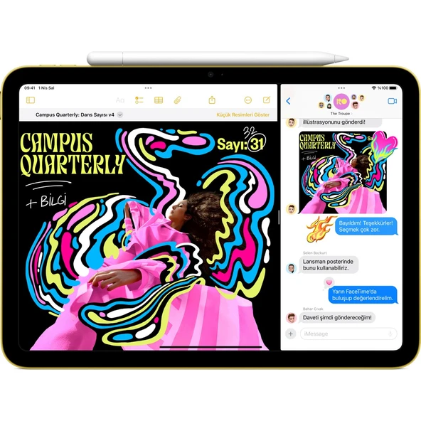 Apple iPad A16 11" 128 GB Wi-Fi Mavi Tablet (Apple Türkiye Garantili) - Resim 4