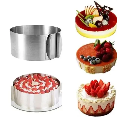 Ayarlanabilir kek kalıbı kelepçeli 16-30cm yükseklik 6cm - Resim 5