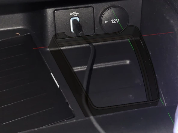 Ford Focus 2018-2022 Orta Konsol Bölmesi Kayma Önleme Çerçevesi- 6736546 - Resim 2