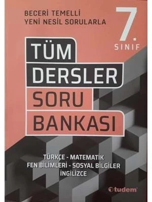 7.sınıf Tüm Dersler Soru Bankası 2324-tudem Yayınları ürün görseli 1