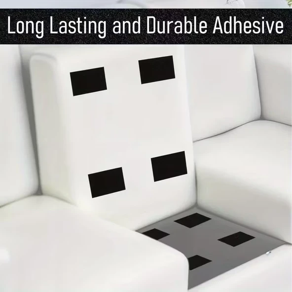 Halı Kilim Koltuk Örtüsü Sabitleyici Cırt 10 Adet Kaydırmaz Kendinden Yapışkanlı Ped - Resim 3