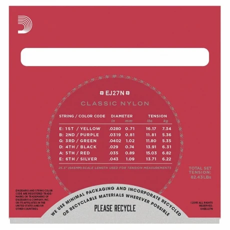 DADDARIO KLASİK GİTAR TEL SETİ  SILVERPLATED WOUND - Resim 3