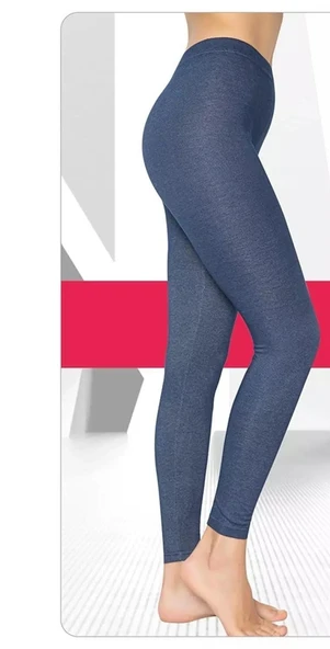 Polkan 217 Bayan Likralı Kot Görünümlü Tayt M BEDEN ürün görseli