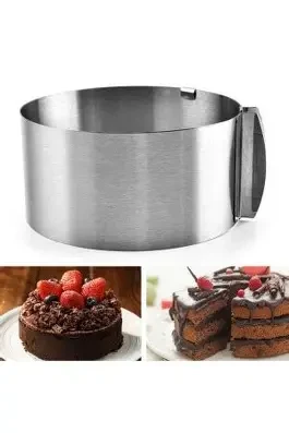 Ayarlanabilir kek kalıbı kelepçeli 16-30cm yükseklik 6cm - Resim 2