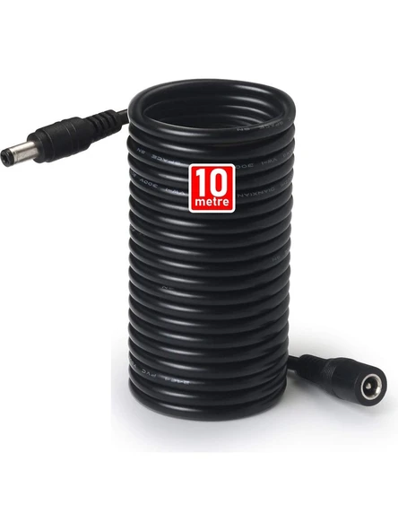 Ventus 12V 5A Adaptör + 10m Uzatma Kablosu Kayıt Cihazı , Kamera,  Monitör 220V/12V max 60W - Resim 3