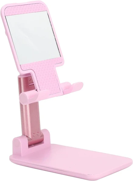 Masaüstü Telefon Tutucu Tablet Standı 2 Kademeli Katlanır Uzunluk Ayarlı - Resim 5