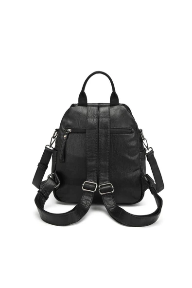 Yıkama Deri Sırt Askılı Kadın Çantası 21-K Barcelona 1908 - Resim 5