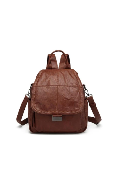 Yıkama Deri Sırt Askılı Kadın Çantası 21-K Barcelona 1908 ürün görseli