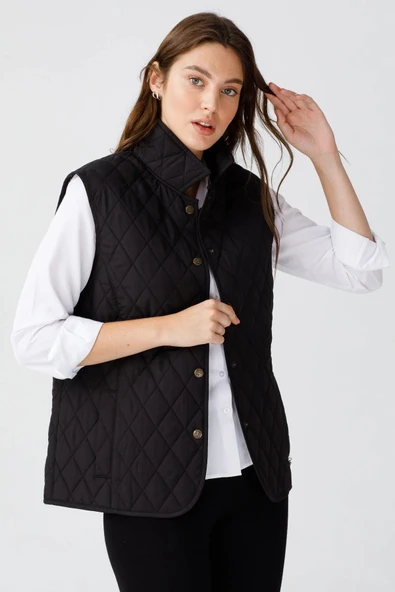 21437 DESEN KLASİK KAPİTONE YELEK - Resim 2