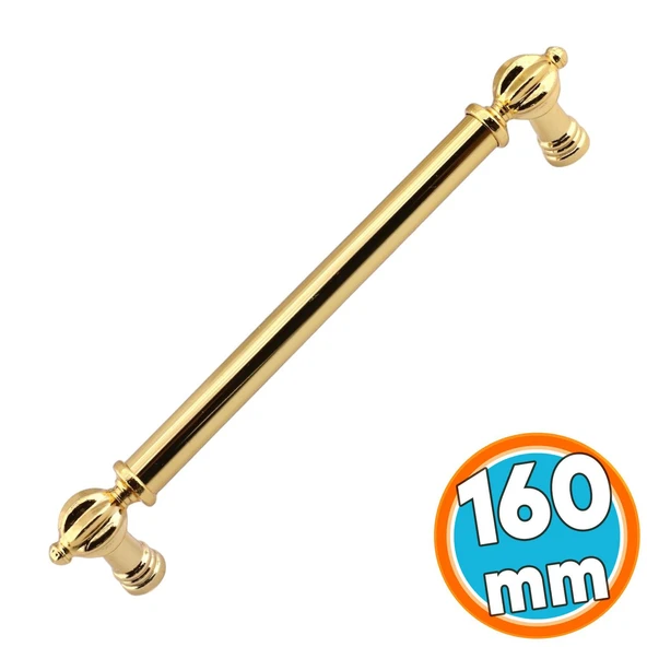 Mobilya Çekmece Mutfak Dolabı Dolap Kapak Kulpları Kulb Kulpu Metal Gold Altın Kulp 160 mm ürün görseli