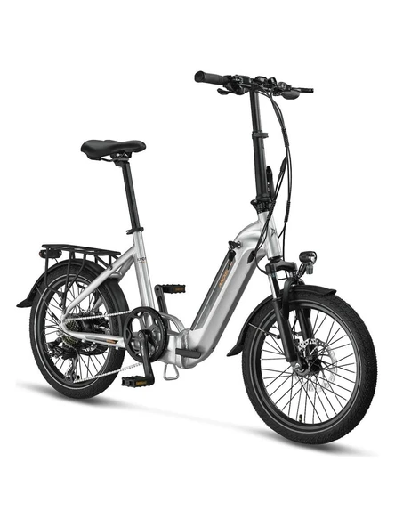 MOSSO KRONOS ELEKTRİKLİ KATLANIR HD FREN BİSİKLET GRİ ürün görseli