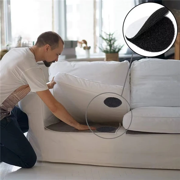 Halı Kilim Koltuk Örtüsü Sabitleyici Cırt 30 Adet Kaydırmaz Kendinden Yapışkanlı Cırt - Resim 3