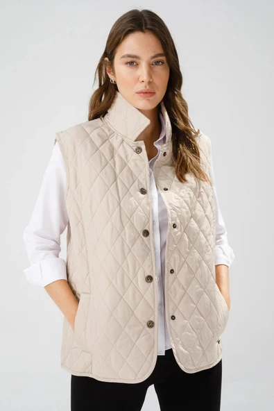 21437 DESEN KLASİK KAPİTONE YELEK - Resim 5