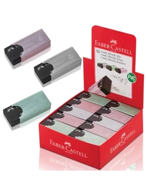 Faber Castell Candy Pvc Free Kılıflı Metalik Siyah Silgi 5131784001000 ürün görseli 1