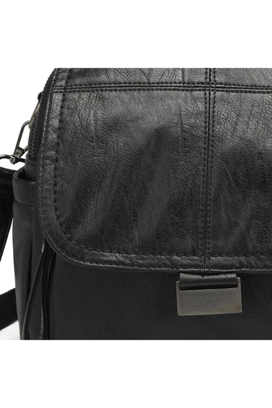 Yıkama Deri Sırt Askılı Kadın Çantası 21-K Barcelona 1908 - Resim 2