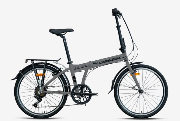KRON FD 750 24 JANT 7 VİTES V FREN KATLANIR BİSİKLET NARDO GRİ-SİYAH (GREENWAY BİSİKLET) ürün görseli 1