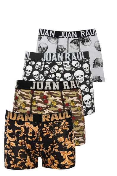 DeepSEA Erkek 4’lü Desenli Likralı Boxer Seti – Esnek, Dar Kesim, Konforlu İç Giyim 2603110 ürün görseli