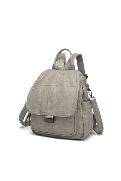 Yıkama Deri Sırt Askılı Kadın Çantası 21-K Barcelona 1908 - Resim 4