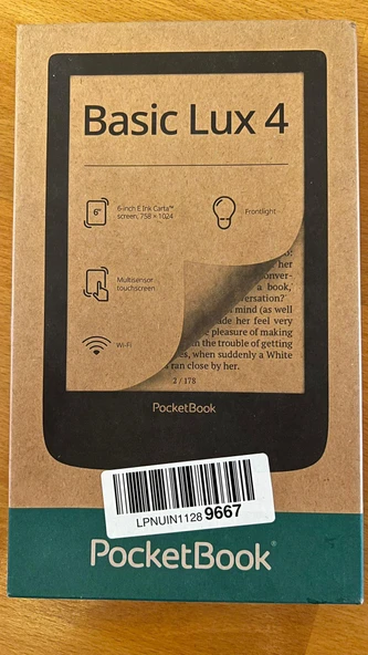 PocketBook Basic Lux 4 E-Kitap Okuyucu | 6ʺ E-Ink Teknolojisi | Siyah (Outlet) ürün görseli