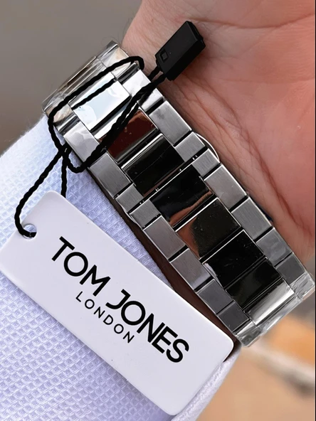 Tom Jones Bileklik Hediyeli Çelik Kordon 3 Atm Suya Dayanıklı 2 Yıl Garantili Erkek Kol Saati 10046.2 - Resim 5