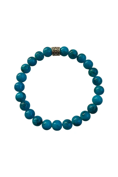 Renkli Doğal Taş Görünümlü Boncuk Bileklik – 5’li Esnek Bileklik Seti - Resim 6