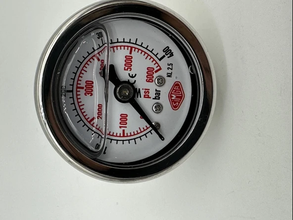 Manometre Gliserinli Arkadan Çıkışlı Q40 - 0 - 400 Bar 1/8 A Tipi - Resim 4