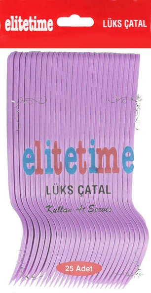 ÇATAL LÜKS MAKARON LİLA 25 ADET - Resim 2