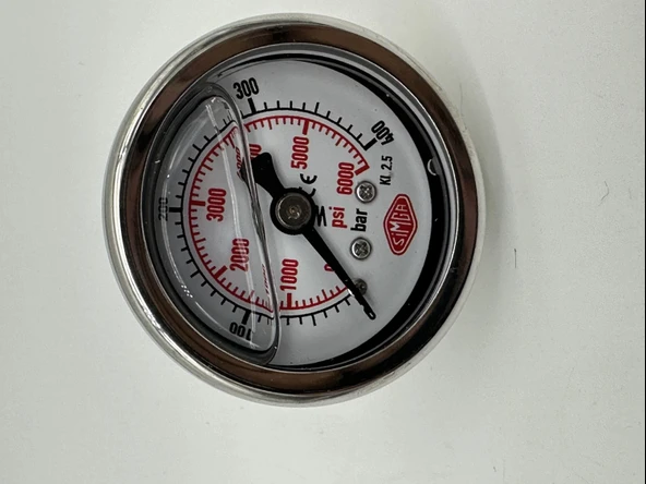 Manometre Gliserinli Arkadan Çıkışlı Q40 - 0 - 400 Bar 1/8 A Tipi - Resim 5